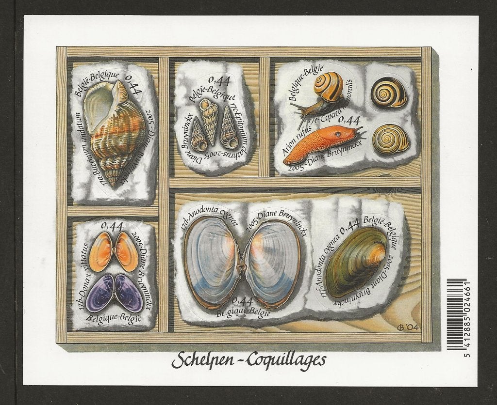 Belgie Velletje Schelpen no Mi 3467/72, postfris, Ophalen of Verzenden, Postfris
