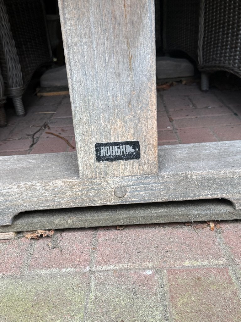 teak hout tuintafel + 4 stoelen, Ophalen, 4 zitplaatsen, Gebruikt, Teakhout