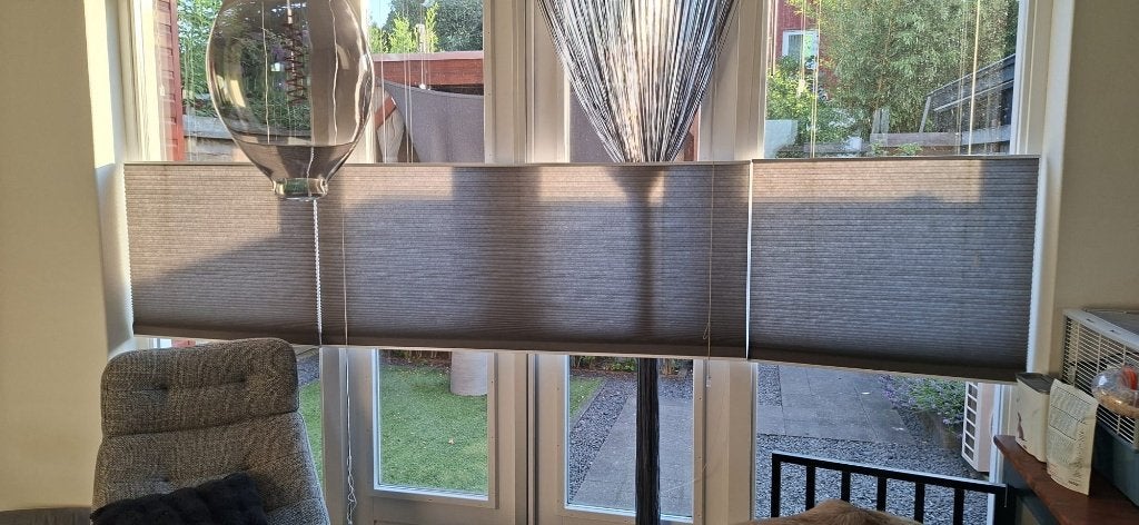 Plissé Gordijnen Antraciet - Top Down Bottom Up, Ophalen, 220 cm, Karwei, Inclusief montageonderdelen