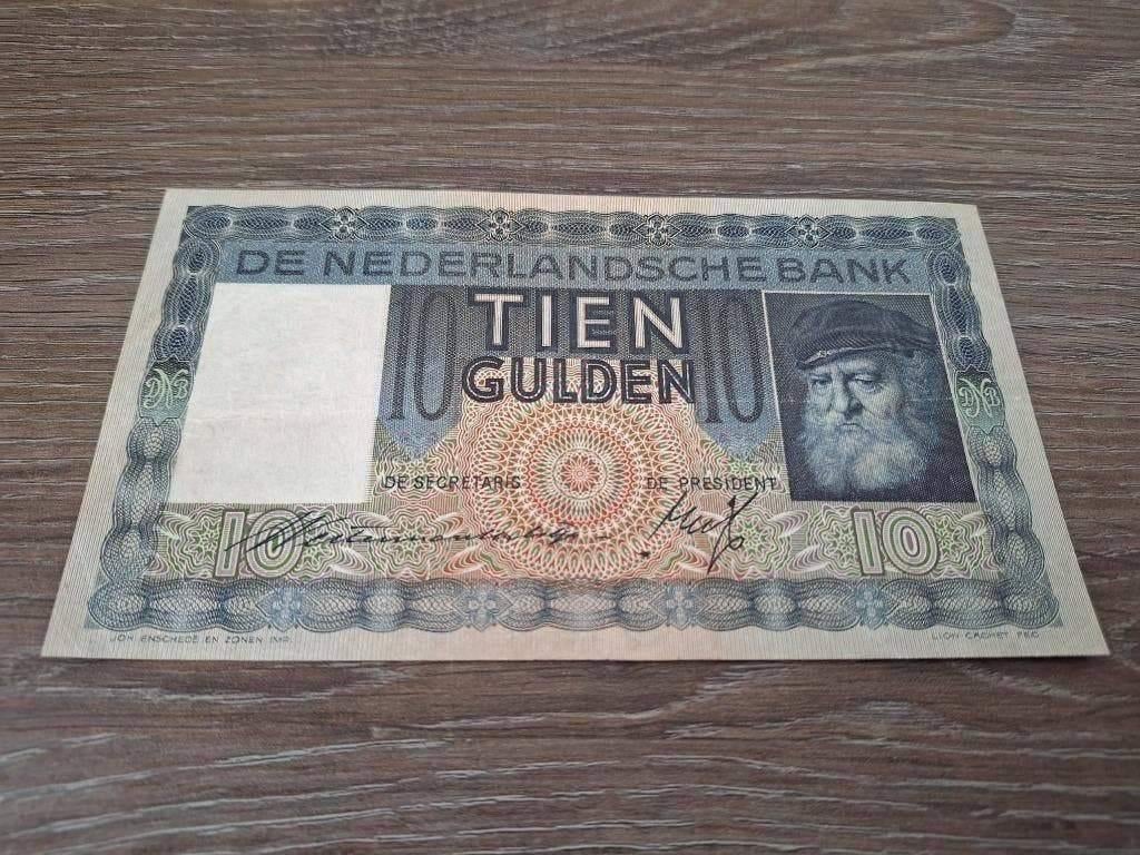 Mooi biljet 10 gulden Grijsaard 1939, variant PL36b2, Ophalen of Verzenden, 10 gulden