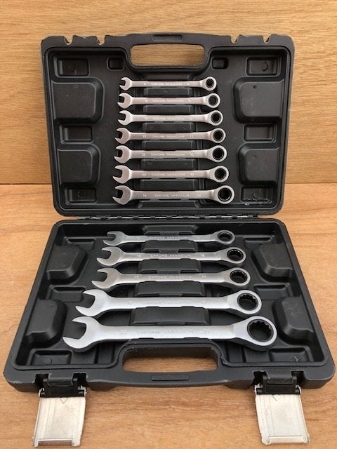 Steek ringratel sleutelset chroom vanadium 12 dlg., Eddiys, Espel, Nieuw, Info@eddiys.eu