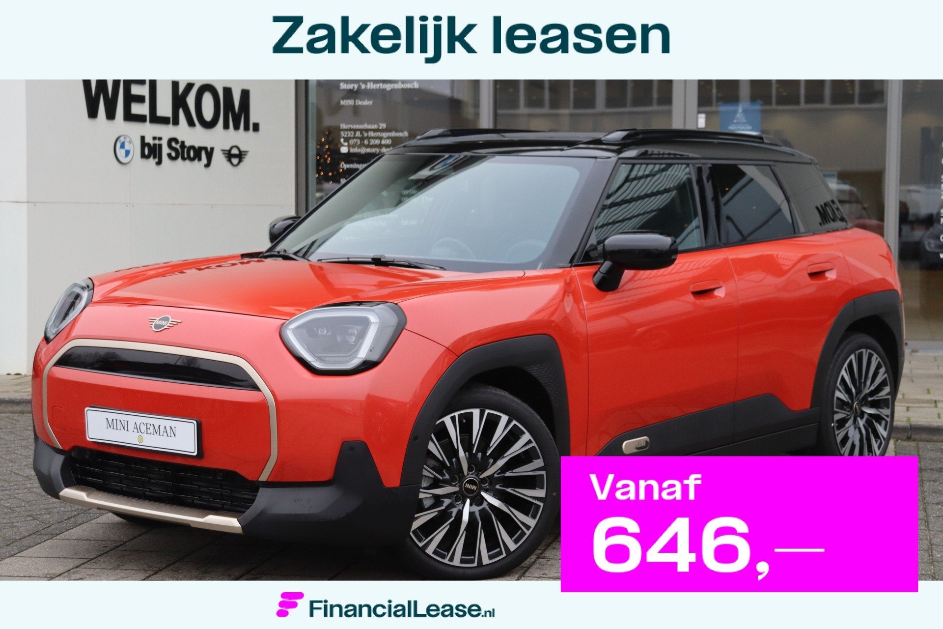 MINI Aceman E / Favoured / Pakket M / 19" Eternal Spoke 2-to, Stoelverwarming, Leder, Aceman, Nieuw