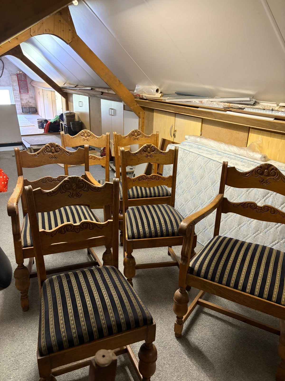 Set van 6 antieke stoelen, Antiek en Kunst, Antiek | Meubels | Stoelen en Banken, Ophalen