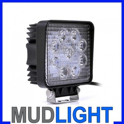 27 watt 27w led werklamp, 12v vierkant of rond, Verzenden, Nieuw