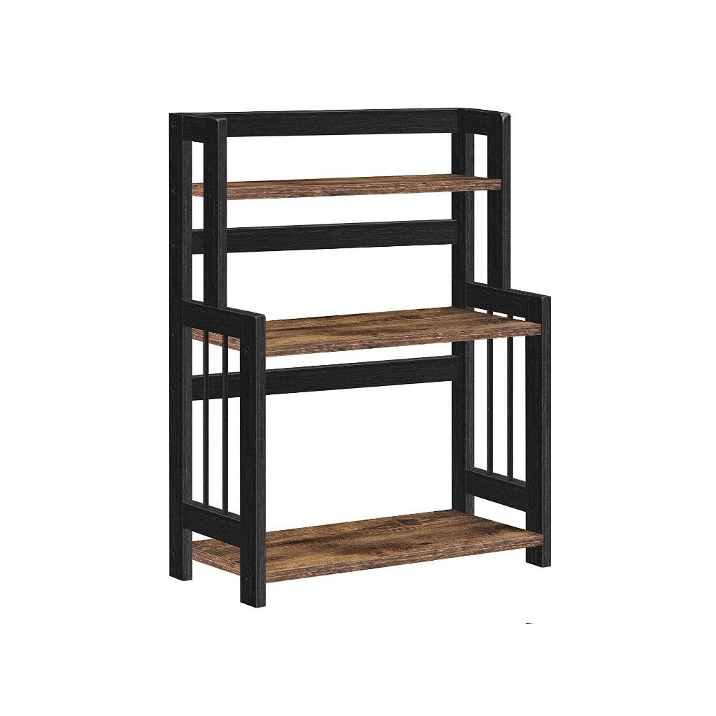 Kruidenrek 3 Lagen – Zwart & Hout – 40x18x53 cm, Huis en Inrichting, Ophalen, Minder dan 50 cm, Meerkleurig, Zo goed als nieuw