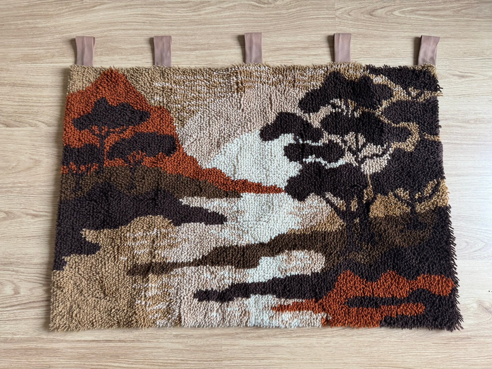 Vintage retro wandkleed 105cm bij 74cm, Antiek en Kunst, Ophalen of Verzenden