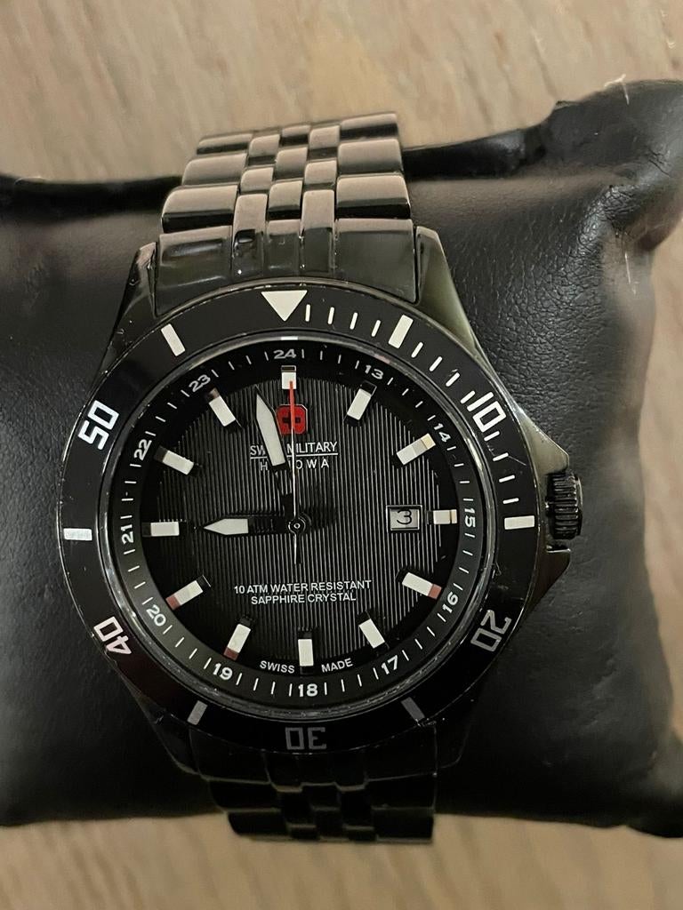 Swiss militairy horloge- 2x, Sieraden, Tassen en Uiterlijk, Horloges | Heren, Overige merken, Staal, Gebruikt, Staal