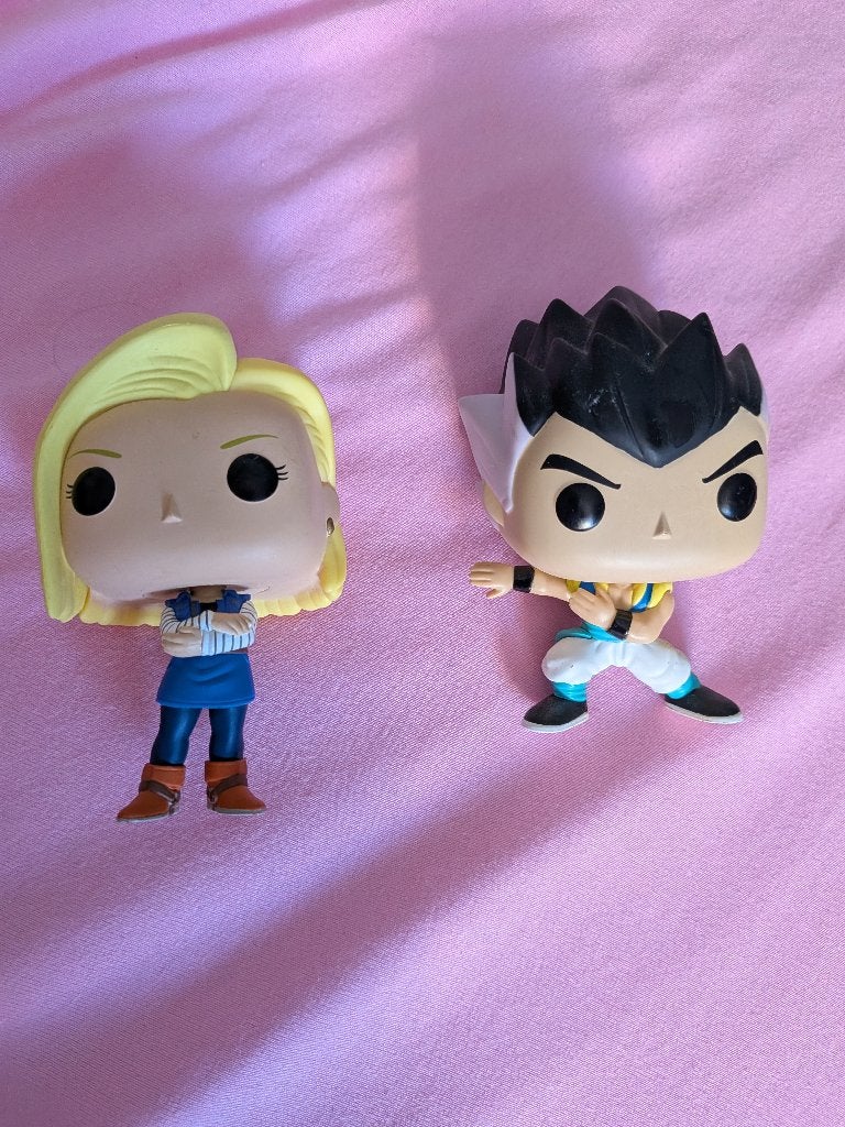 Funko pop Dragon Ball Z Gotenks en Android 18, Verzamelen, Ophalen of Verzenden, Zo goed als nieuw