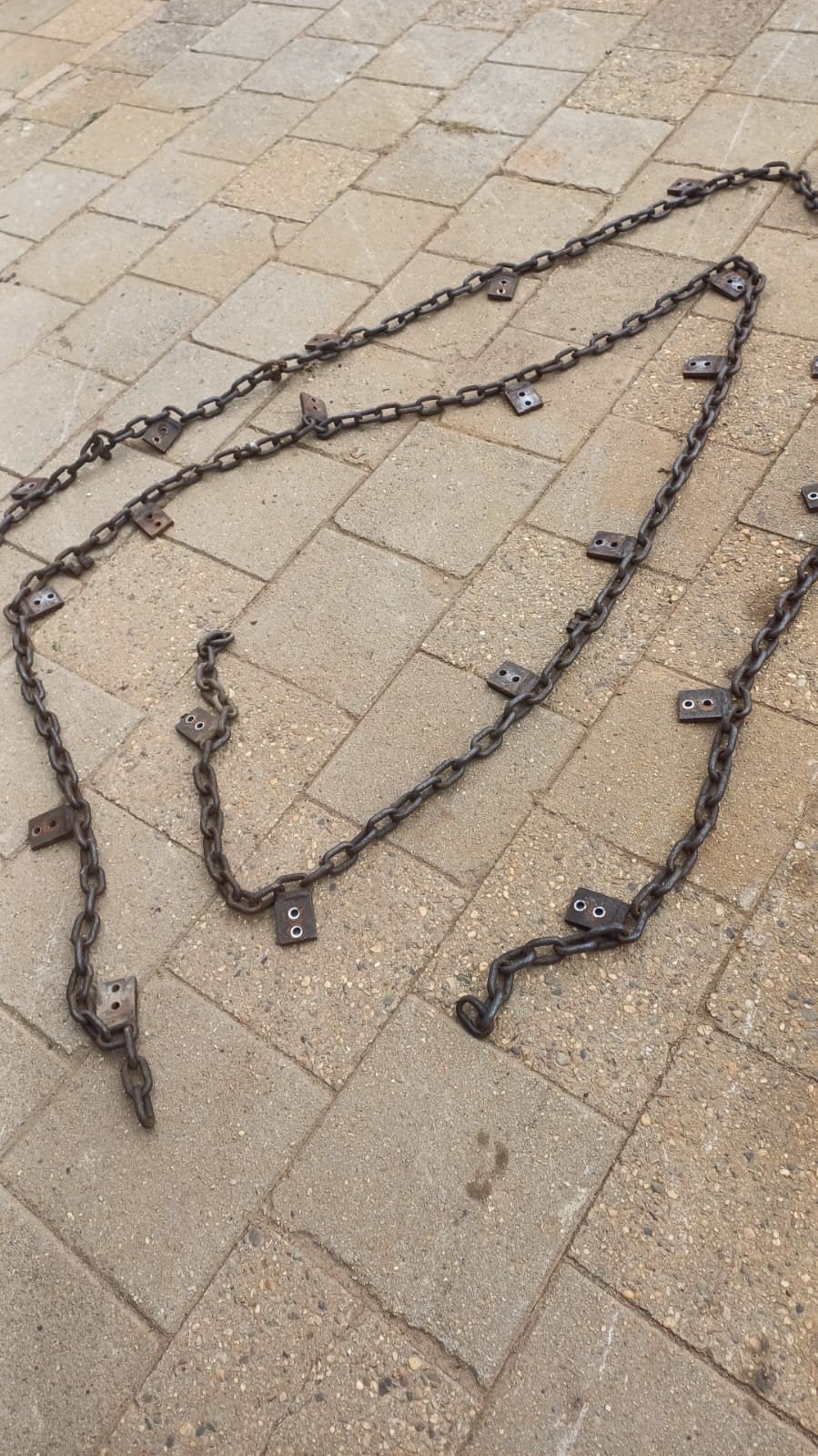 stalen ketting bodemketting mestkar, Ophalen, 250 mm of meer