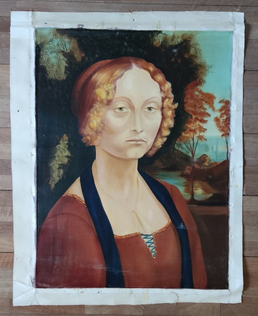 Schilderij op linnen Ginevra de Benci, Ophalen of Verzenden, Overige onderwerpen