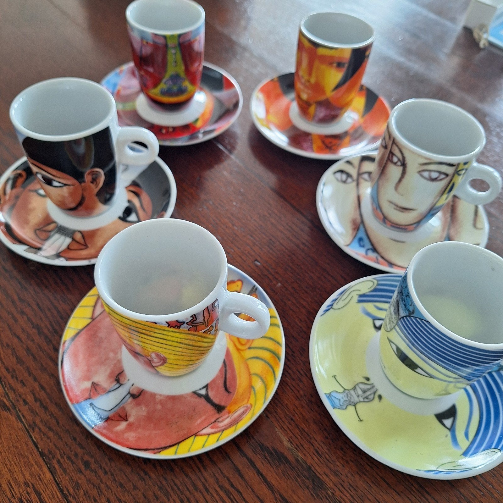 6 expresso kopjes Yong, Ophalen of Verzenden, Nieuw, Overige materialen, Kop en/of schotel