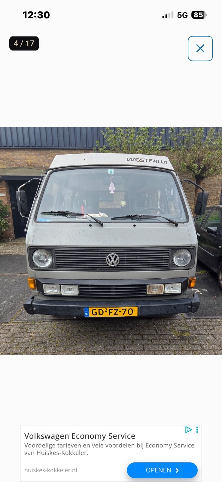 Volkswagen 1989 Wit, Buscamper of Camperbus, Volkswagen, Diesel, Particulier