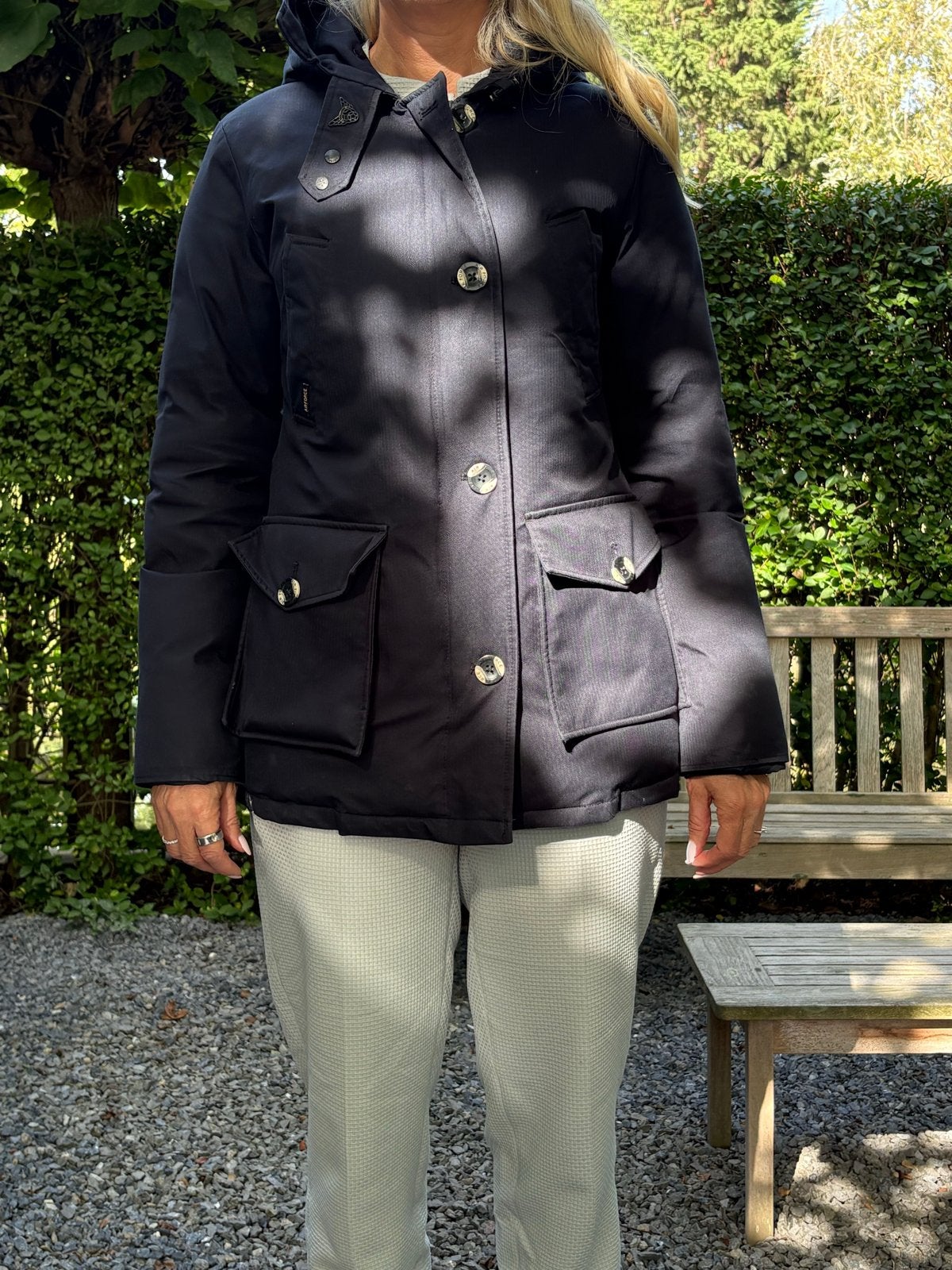 Airforce 4 pocket parka - winterjas dames - Maat M, Ophalen of Verzenden, Zo goed als nieuw, Maat 38/40 (M), Blauw