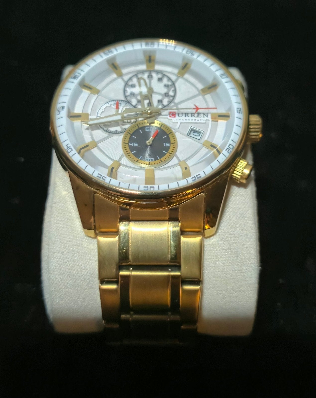 Goud Kleurig Curren Horloge Polshorloge, Overige materialen, Overige materialen, Ophalen of Verzenden, Zo goed als nieuw