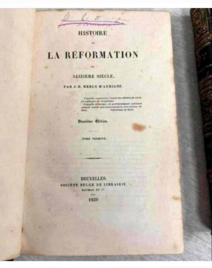 Histoire De La Reformation D'Aubigne 1839 vol 1-3 antiek set, Ophalen of Verzenden