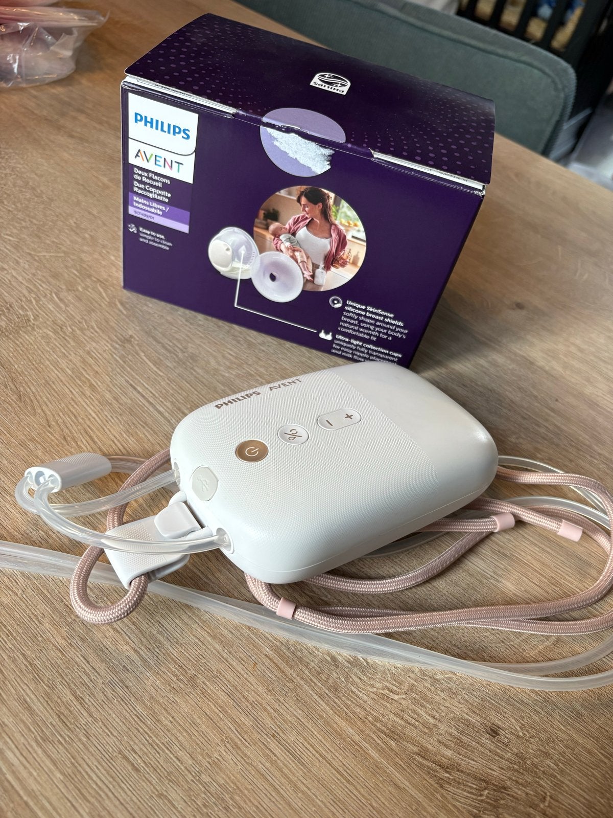 Philips Avent Dubbele Elektrische Borstkolf, Ophalen of Verzenden, Zo goed als nieuw
