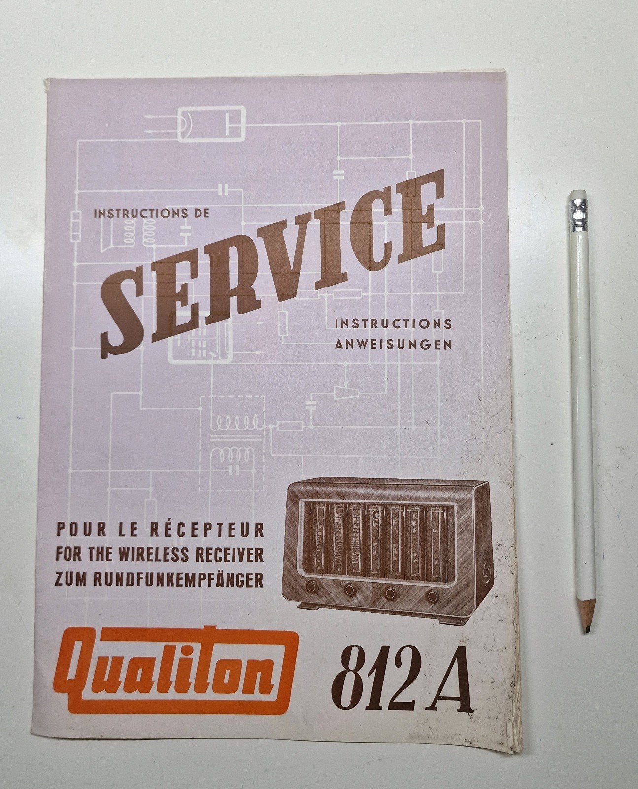 Qualiton 812 A Servicehandleiding voor Radio-ontvanger, Ophalen of Verzenden, Gelezen, Elektrotechniek, Onbekend