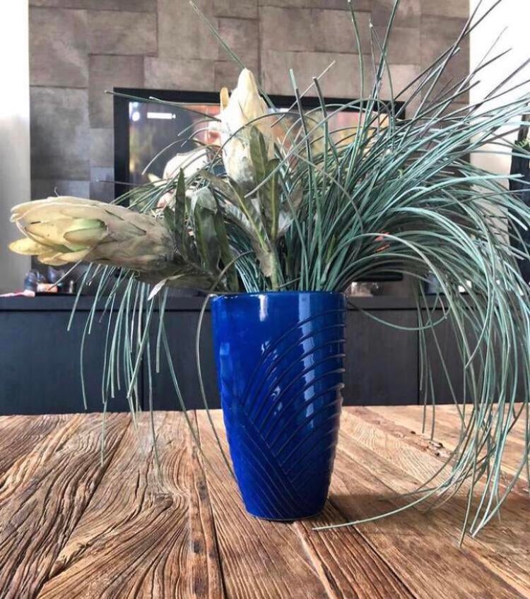 Azuur blauw vaas, Huis en Inrichting, Woonaccessoires | Vazen, Ophalen of Verzenden, Nieuw, Blauw