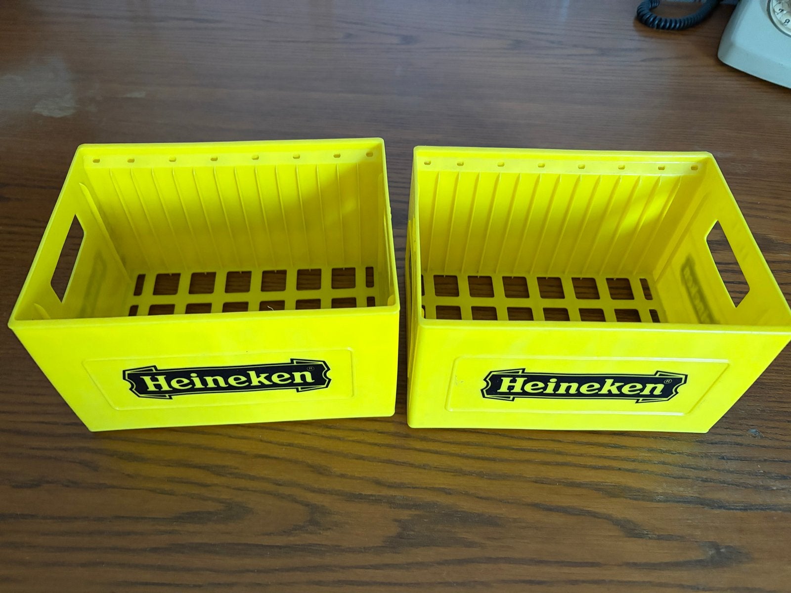 Heineken CD kratjes (set van 2), Ophalen of Verzenden, Gebruikt, Gebruiksvoorwerp