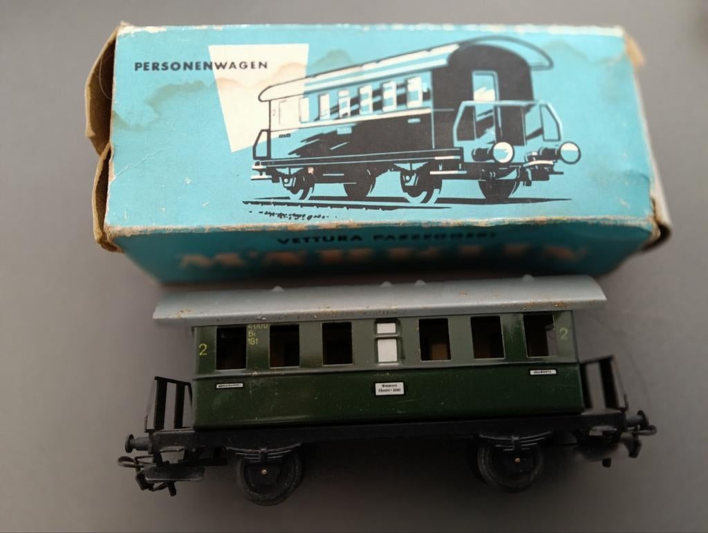 Märklin 4000 Personenwagen - Groen, in originele doos, Ophalen, Wisselstroom, Gebruikt, Wagon