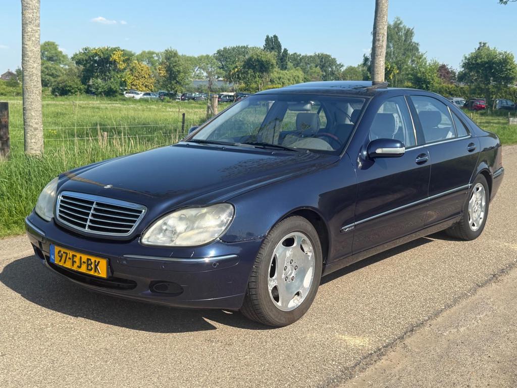 Mercedes-Benz S-klasse S600 Lang NAP Origineel NL Auto, Auto's, Mercedes-Benz, Automaat, Blauw, Bedrijf, Grijs