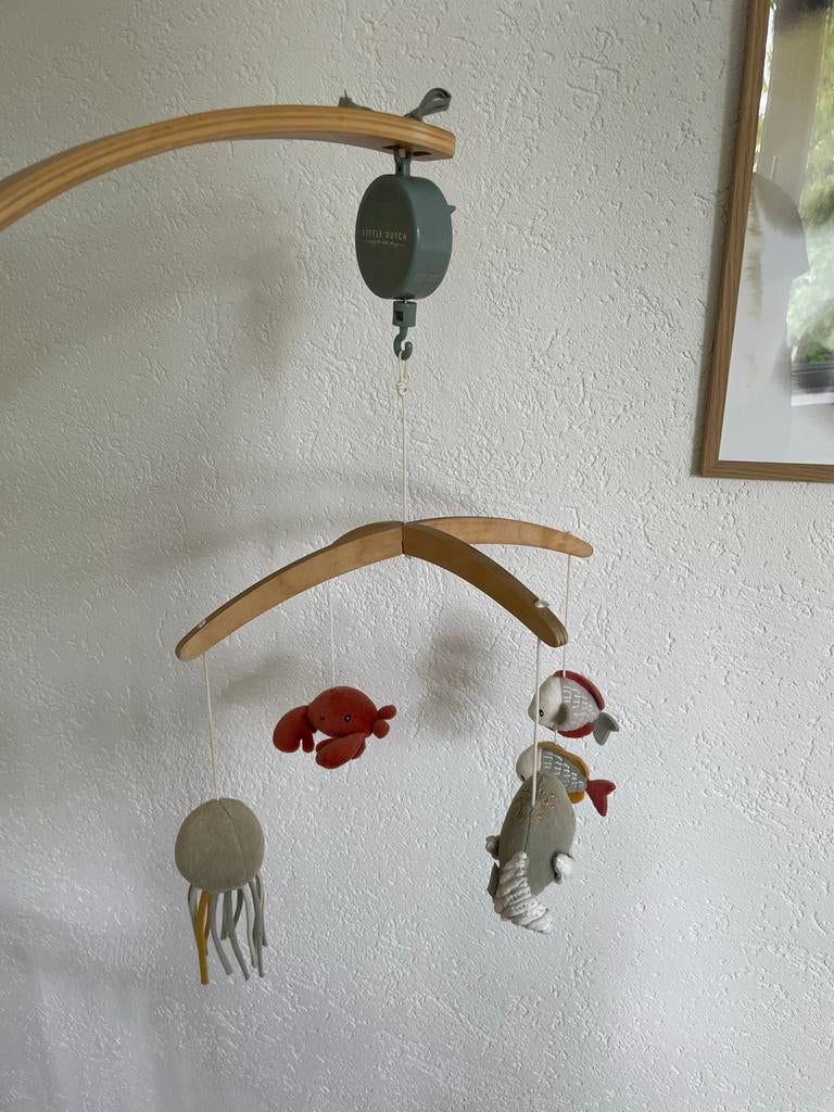 Little Dutch Houten Mobiel met Zeedieren, Kinderen en Baby's, Speelgoed | Babyspeelgoed, Ophalen, Zo goed als nieuw, Mobiel
