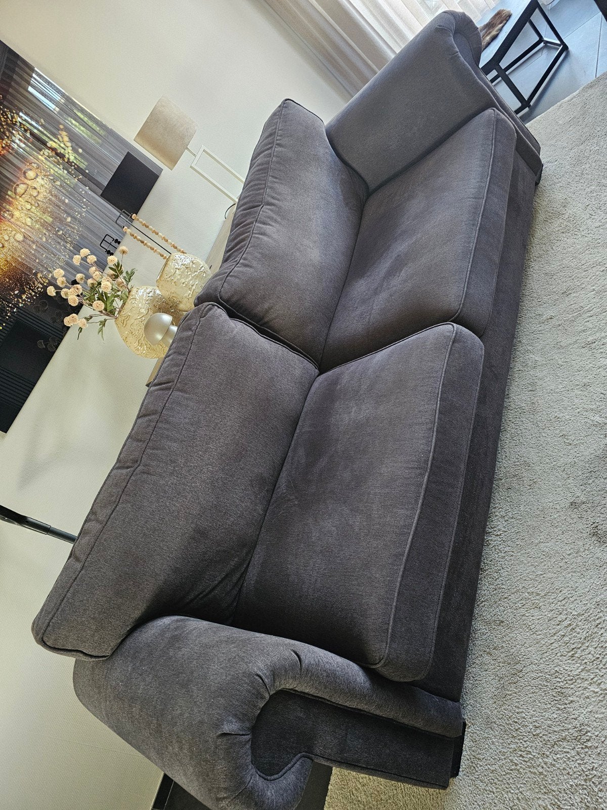 mooi grijs bankstel van urban sofa met 2 love seats en hocke, Ophalen, Zo goed als nieuw