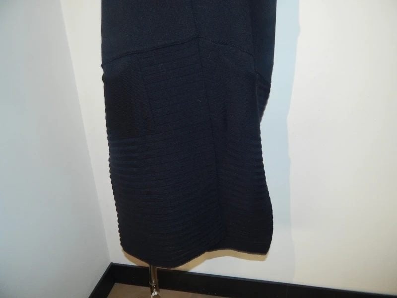 Sarah Pacini gebreide cape poncho look zwart oa merino wol, Verzenden, Sarah Pacini, Zwart, Maat 46/48 (XL) of groter