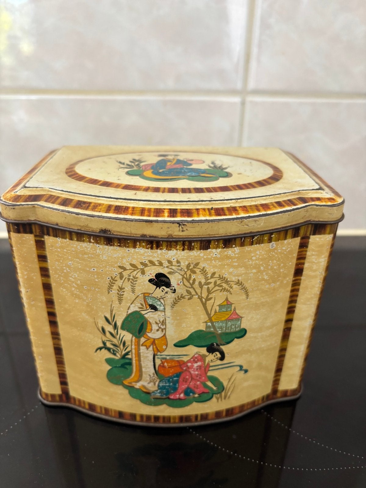 Thee/koffieblik, Ophalen of Verzenden, Gebruikt, Thee, Overige merken