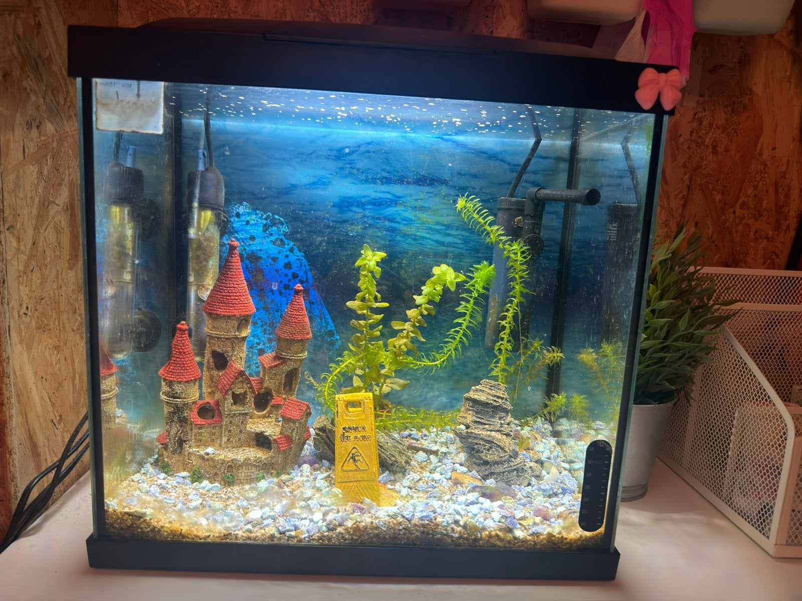 Aquarium 35 x 32 x 23 cm incl toebehoren, Dieren en Toebehoren, Ophalen of Verzenden, Inclusief toebehoren, Gebruikt, Leeg aquarium