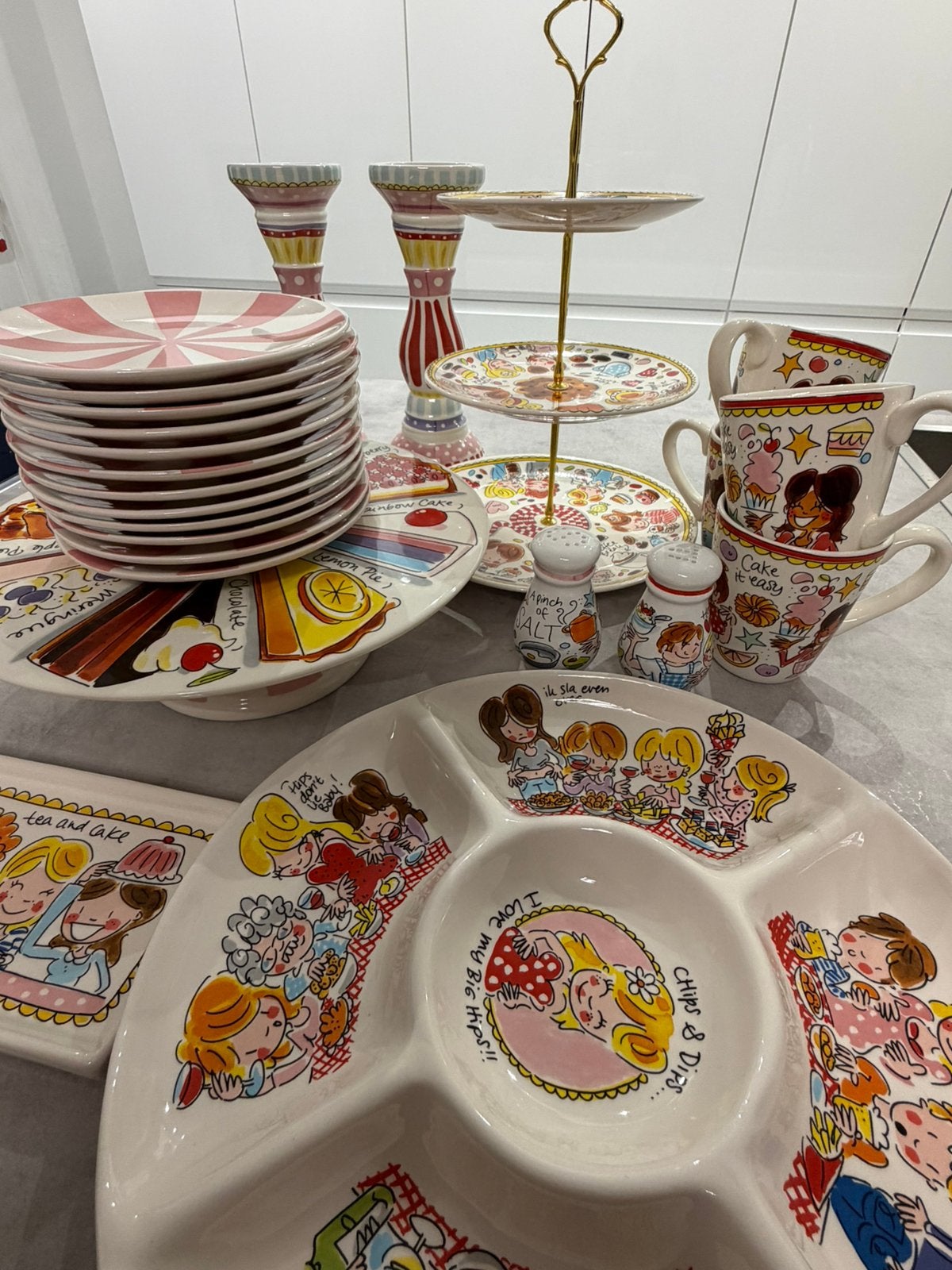 Blond Amsterdam Even Bijkletsen – Grote Servies Set, Ophalen of Verzenden, Zo goed als nieuw, Aardewerk