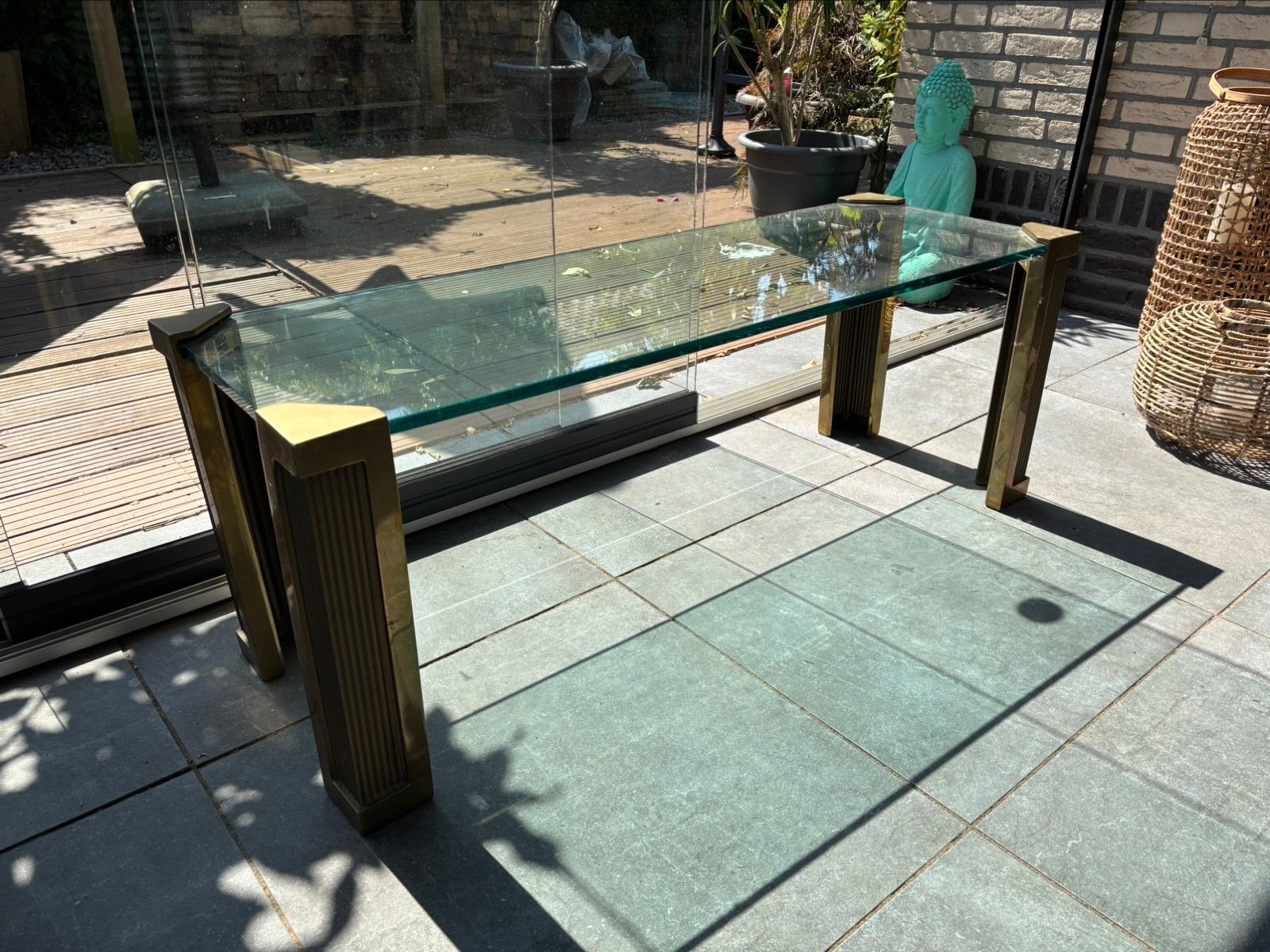 Design Salontafel van Ghyczy - 120x40x45 cm, Ophalen, Gebruikt, 100 tot 150 cm, Minder dan 50 cm