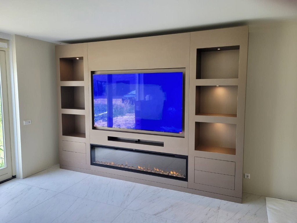 Foto 10 van Cinewall / tv wandmeubel met sfeerhaard op maat