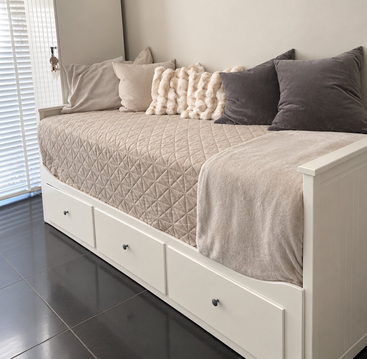 Ikea hemnes bed uitschuifbaar, Ophalen, Gebruikt, Eenpersoons, Wit