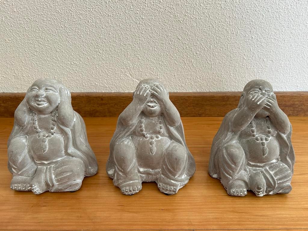 3 Boeddhabeeldjes Horen Zien Zwijgen, Ophalen, Nieuw