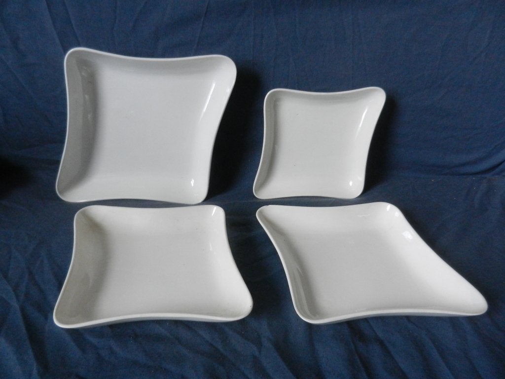 Vier creamware Wedgwood schaaltjes Diamand shape ca. 1825, Ophalen of Verzenden