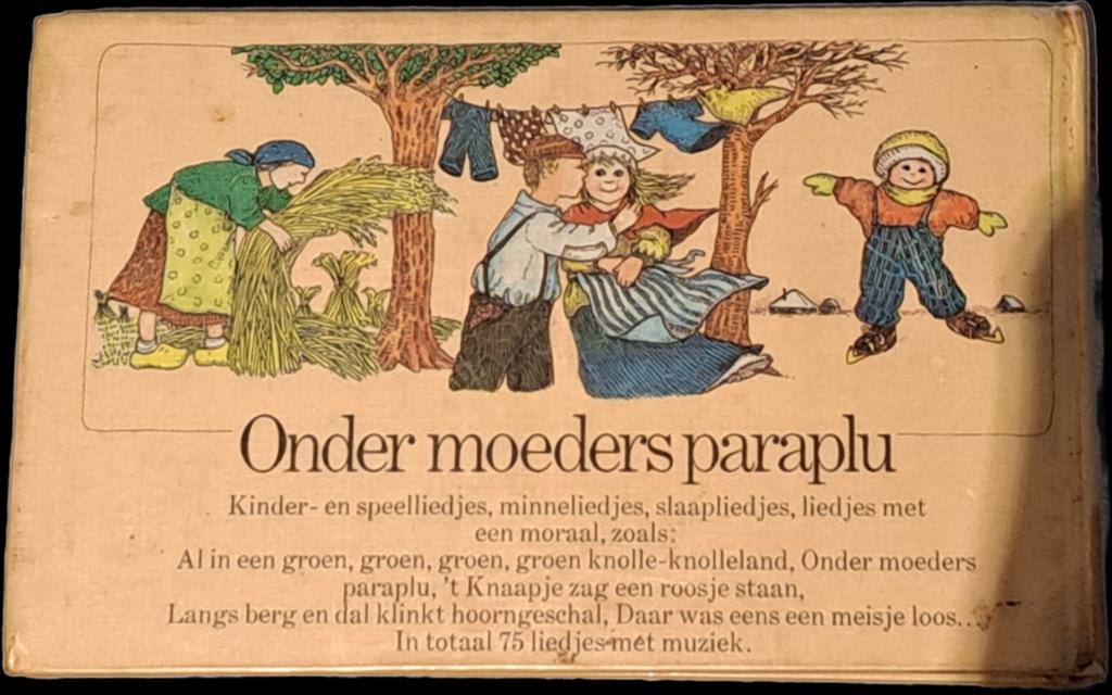 Onder moeders paraplu - Kinderliedjes van vroeger (1979), Boeken, Kinderboeken | Baby's en Peuters, Ophalen of Verzenden, Gelezen