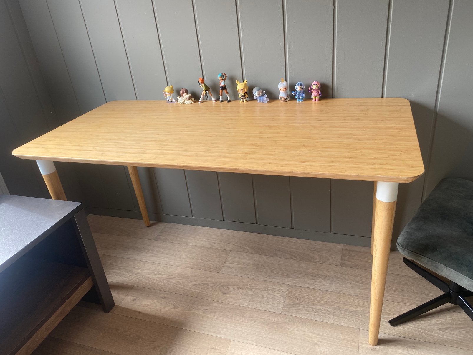 Bureau Ikea Anfallare/Hilver bamboe look, Ophalen, Demontabel, 160 cm, Scandinavisch