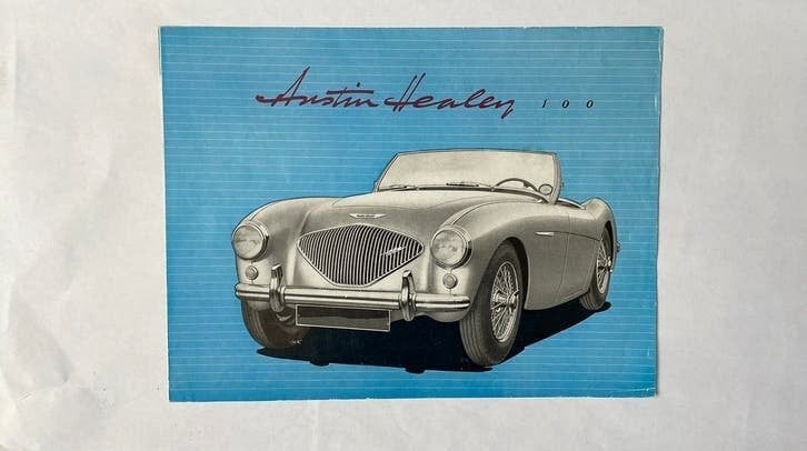 Austin healey 100 -4 NEDERLANDSE folder zeldzaam, Ophalen of Verzenden, Zo goed als nieuw