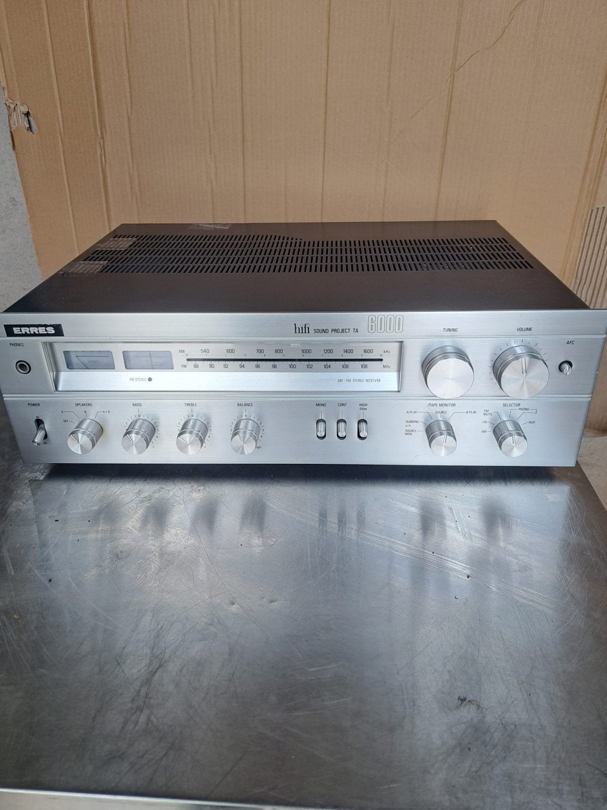 Erres Hifi Sound Project TA 6000 Receiver versterker, Overige merken, Gebruikt, Ophalen of Verzenden, Minder dan 60 watt