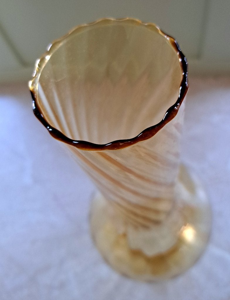Groot olielamp glas lampenglas bruin buikglas scheepslamp, Verzenden