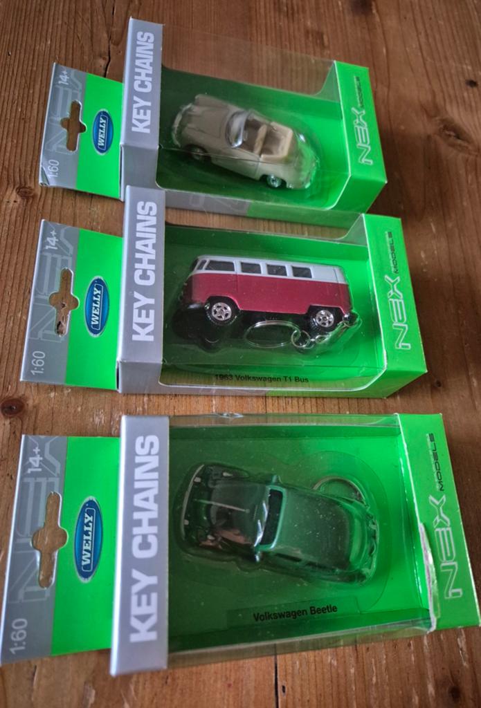 Sleutelhangers: VW Kever, VW Bus, Porsche, Overige merken, 1:50 of kleiner, Auto, Nieuw
