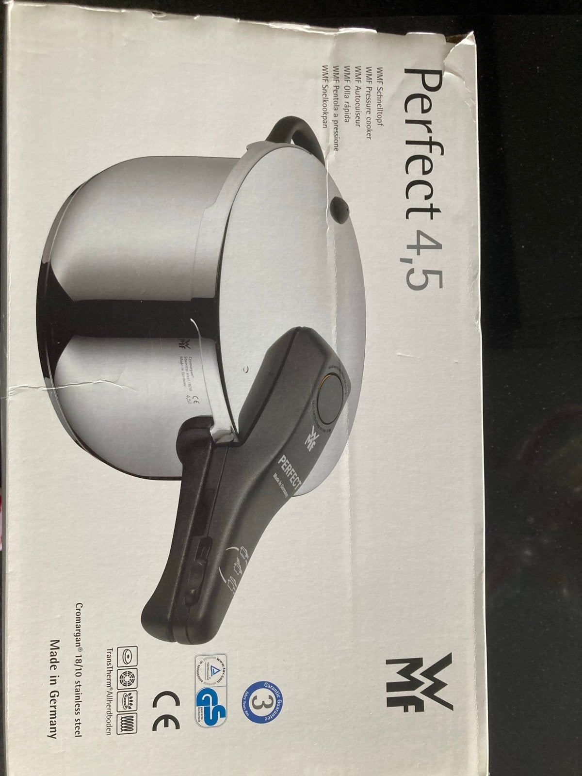 WMF Perfect 4,5L Snelkookpan - RVS, Made in Germany, Huis en Inrichting, Keuken | Potten en Pannen, Nieuw, Rvs, Ophalen of Verzenden