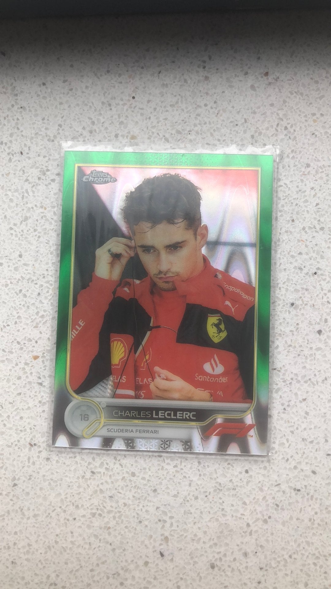 CHARLES LECLERC /99 RAYWAVE GREEN TOPPS CHROME F1, Ophalen of Verzenden, Zo goed als nieuw