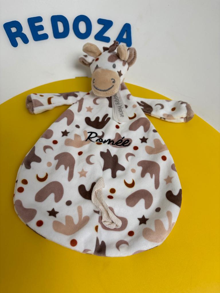 K1313 happy horse doekje giraf giraffe met naam Romeé, Ophalen of Verzenden, Zo goed als nieuw, Overige typen