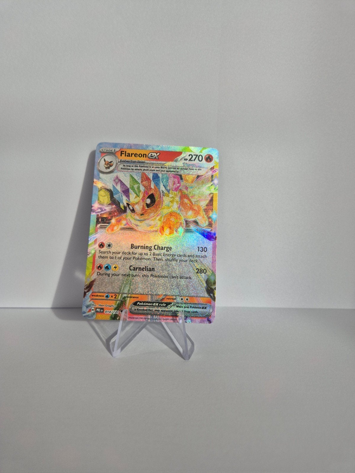 Flareon ex Pokémon kaart - Nieuwstaat, Verzenden, Zo goed als nieuw, Losse kaart, Foil