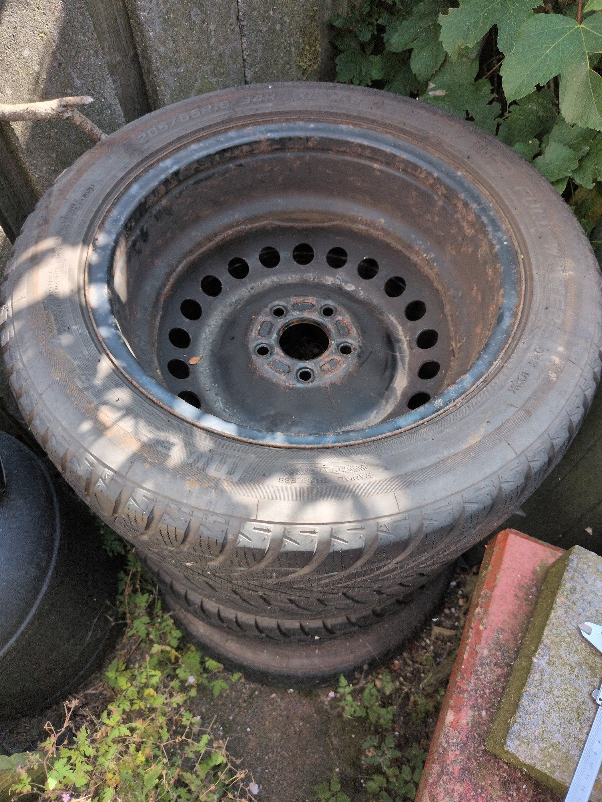 4x stalen velgen 16" — 5x108, naaf 63,3, Ophalen