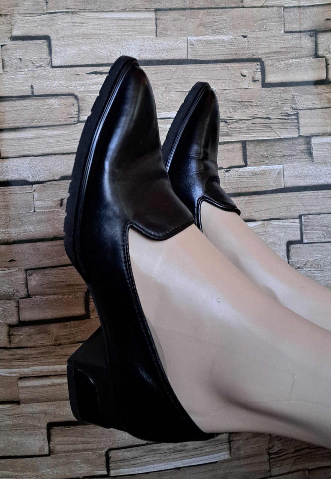 BRUNATE - Elegante Zwarte Leren Instappers, 36, BRUNATE, Verzenden, Onbekend, Zo goed als nieuw