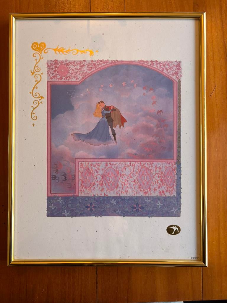 ingelijste Sleeping beauty litho, Ophalen of Verzenden