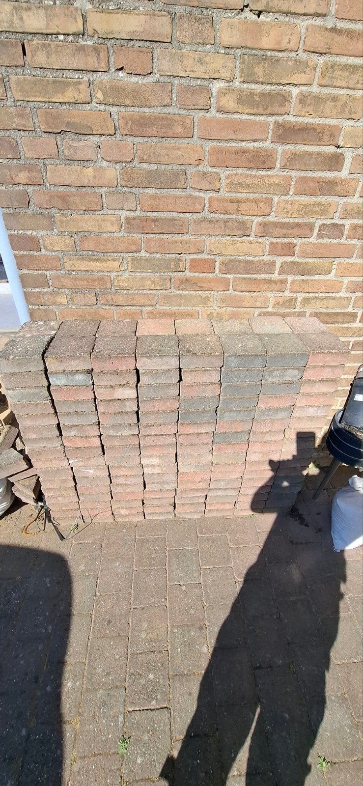 Gebruikte klinkers voor terras of oprit, Tuin en Terras, Ophalen, Gebruikt, Klinkers, 5 tot 10 m²